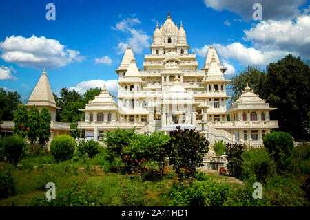 A 7-Storey High Temple located in Mathura, INDIA. Stock Photo