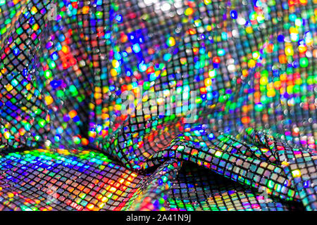 festive expensive colored sequin fabric Stock Photo