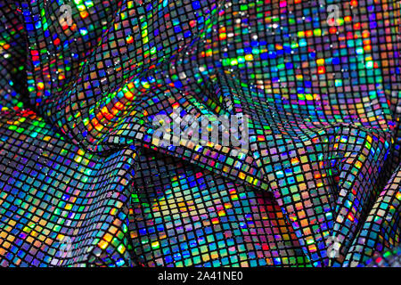 sequin fabric shimmer in different colors Stock Photo