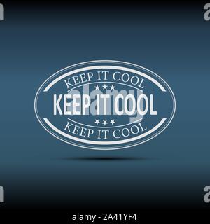 modern keep cool sign logo badge on a blue background Stock Vector
