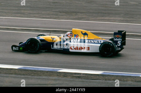 Williams Renault FW14B Nigel Mansell, 1992 British Grand Prix, Silverstone. Stock Photo