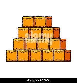 bales of hay stack icon Stock Vector