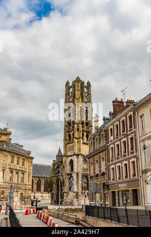 Tower of 4th century Cathedral of Nôtre-dame de Rouen in Rouen, Normandy, France Stock Photo