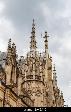 Details of 4th century Cathedral of Nôtre-dame de Rouen in Rouen, Normandy, France Stock Photo