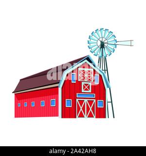 wooden Farm barn design Stock Vector