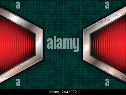 Rough dotted surface with red lights Stock Vector