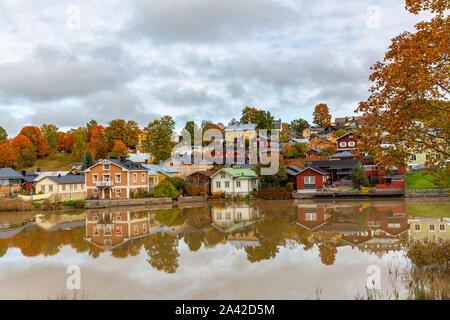Porvoo Old town of in Finland. Stock Photo