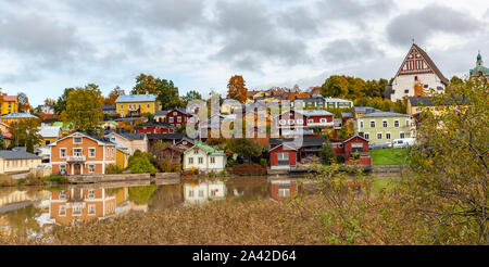 Porvoo Old town of in Finland. Stock Photo