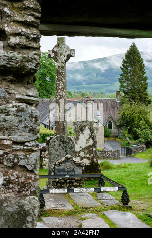Grave of Rob Roy MacGregor at Balquhidder parish church Balquihidder Stirling Stirlingshire Scotland Stock Photo