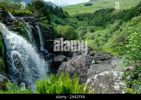 The Loup of Fintry Waterfall Fintry Stirlingshire Scotland Stock Photo