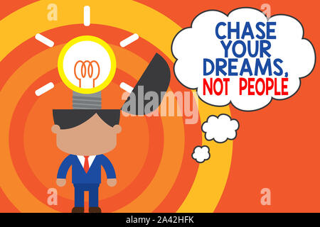 Man in suit chasing his goals Stock Photo - Alamy