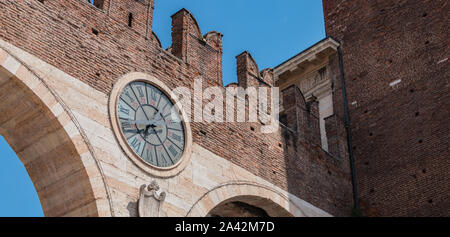 A picture of the Portoni della Bra, a city gate that leads to the Bra Square (Verona). Stock Photo