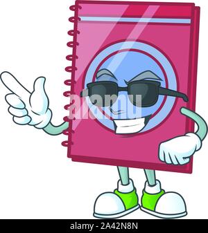 Super cool red closed book for education object. Stock Vector