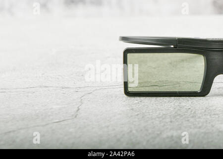 3D glasses. filetley. on concrete. place for writing Stock Photo