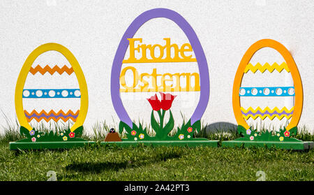 German Happy easter banner Stock Photo