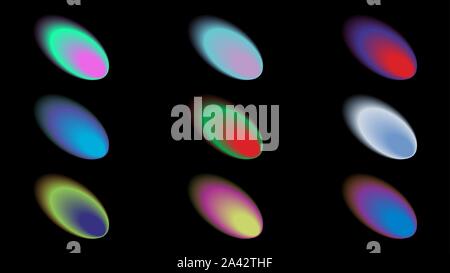 Abstract multicolor gradient shapes. Blurred vibrant elements Stock Vector