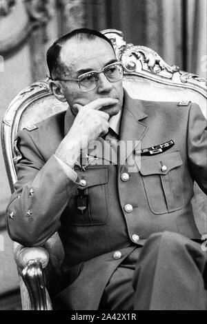 Archives 90ies: General Henri Salaun, Military Governor of Lyon, France Stock Photo