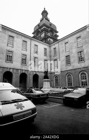 Archives 90ies: Hotel-Dieu Hospital, Lyon, France Stock Photo