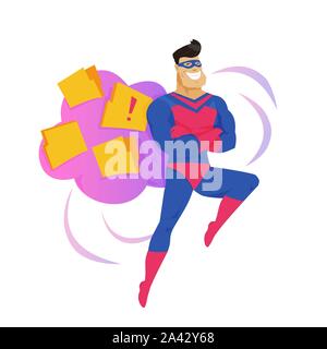 Secure cloud storage metaphor flat vector illustration Stock Vector