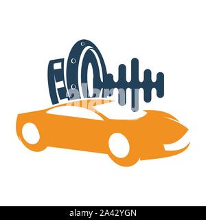 Audio Car System Speaker Beat Logo Template Isolated Icon Stock Vector