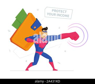 Secure payment system metaphor flat vector illustration Stock Vector