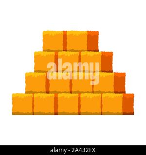 bales of hay stack icon Stock Vector