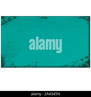 Grunge old square form board isolated on white background Stock Vector
