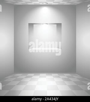 White room with niche Stock Vector