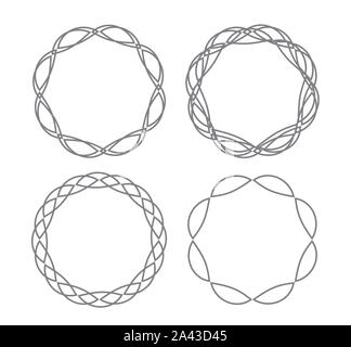 Abstract simple circle geometric frame. Vector Illustration Stock Vector
