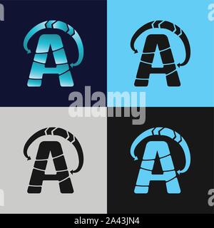 Letter A Logo. A Letter Design Vector Template. Stock Vector