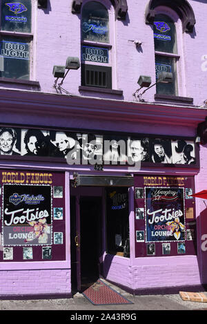 Nashville, TN, USA - September 21, 2019:  Tootsie's Orchid Lounge on Broadway is a famous Honky-Tonk that has hosted many great musicians since it ope Stock Photo