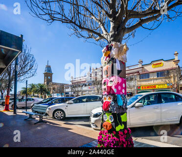 Australia, Southeast Queensland, Warwick Town Hall, Palmerin Street, Tree Jumper Exhibition during the Jumpers & Jazz in July Festival 2017 Stock Photo