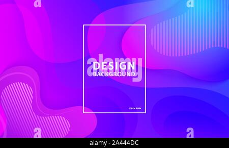 Fluid shape banner design background. Liquid geometric gradient template. Stock Vector