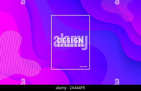 Fluid shape banner design background. Liquid geometric gradient template. Stock Vector