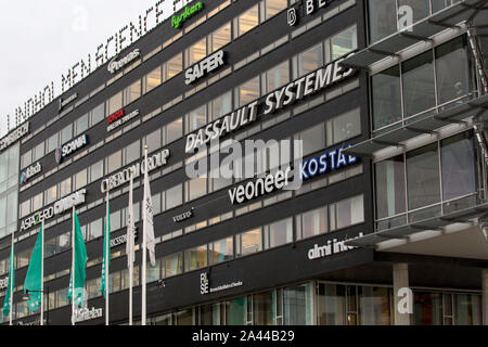 Gothenburg, Sweden. 7th Oct, 2019. Logos of many different brands seen on the building in Lindholmen Science Park, Gothenburg. Credit: Karol Serewis/SOPA Images/ZUMA Wire/Alamy Live News Stock Photo