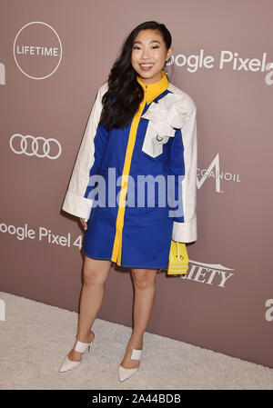 BEVERLY HILLS, CA - OCTOBER 11: Awkwafina attends Variety's 2019 Power of Women: Los Angeles presented by Lifetime at the Beverly Wilshire Four Seasons Hotel on October 11, 2019 in Beverly Hills, California. Stock Photo