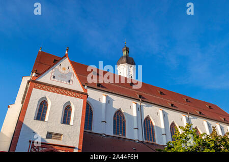 Stadtpfarrkirche Mariae Himmelfahrt parish church of the Assumption, Landsberg am Lech, Bavaria, Germany, Europe Stock Photo