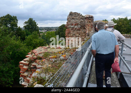 Colchester Castle Museum, guided tour of parts you don't otherwise see. Colchester, Essex, UK Stock Photo