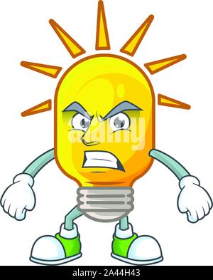 Scream icon lamp cartoon character with mascot Stock Vector