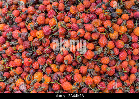 Berries in a supermarket - dried dogrose. Stock Photo