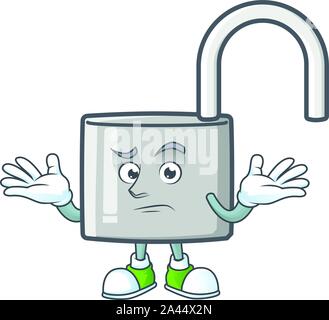 Grinning unlock key icon in the character Stock Vector
