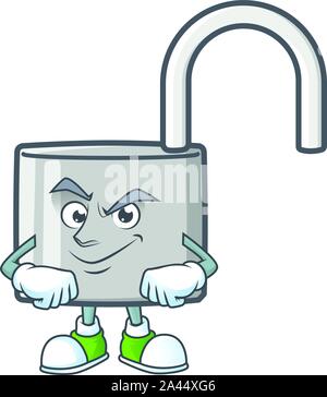Smirking unlock key icon in the character Stock Vector