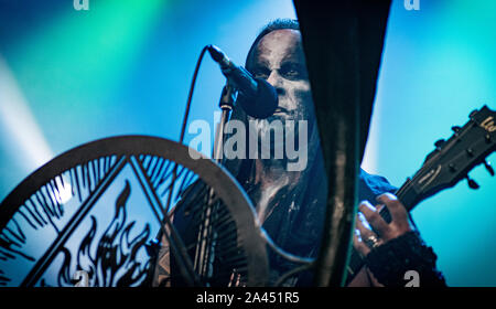 Copenhagen, Denmark. 25th, January 2019. The Polish heavy metal band Behemoth performs a live concert at VEGA in Copenhagen. Here guitarist and vocalist Adam Darski is seen live on stage. (Photo credit: Gonzales Photo - Nikolaj Bransholm). Stock Photo