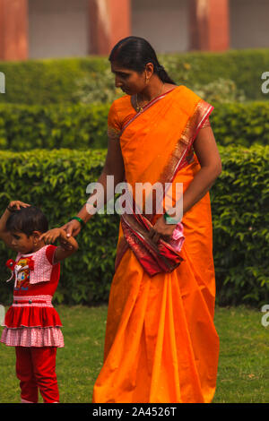 Indian woman with baby Stock Photo