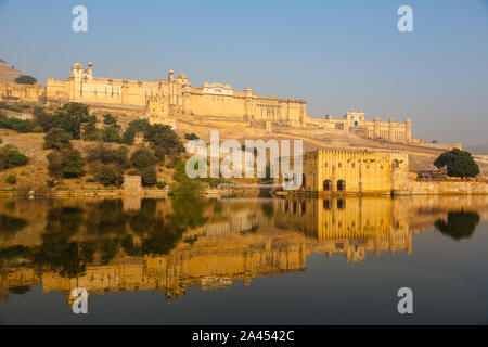 Amber Fort on the water Stock Photo