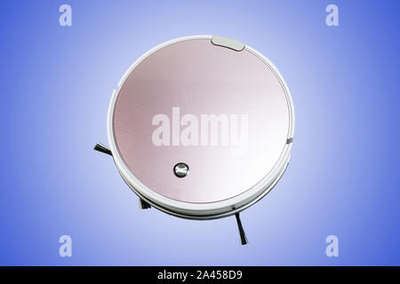robotic vacuum cleaner smart cleaning technology isolated. Stock Photo