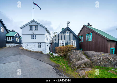 Tinganes, Tórshavn old town, Streymoy, Faroe Islands, Denmark, Europe Stock Photo