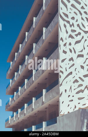 View to a Hotel with balconies Stock Photo