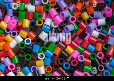 A lot of different plastic pearls for childreen Stock Photo