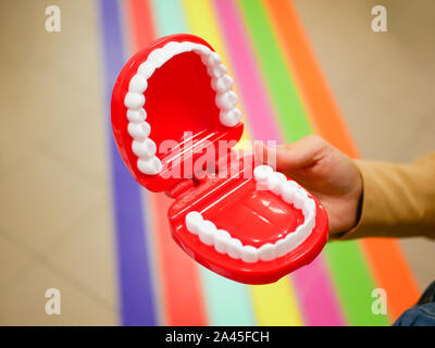 Dental layout of the human jaw with teeth and implants Stock Photo - Alamy